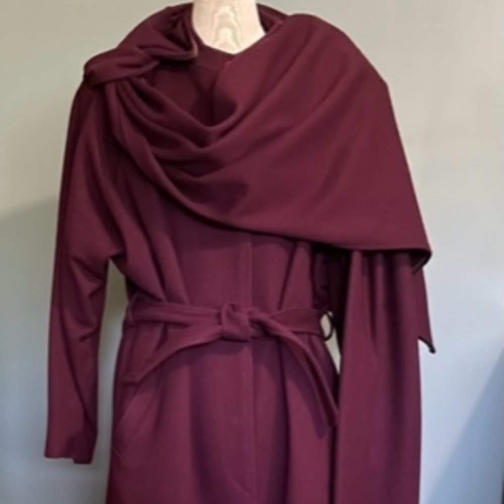 Burgendy wool coat